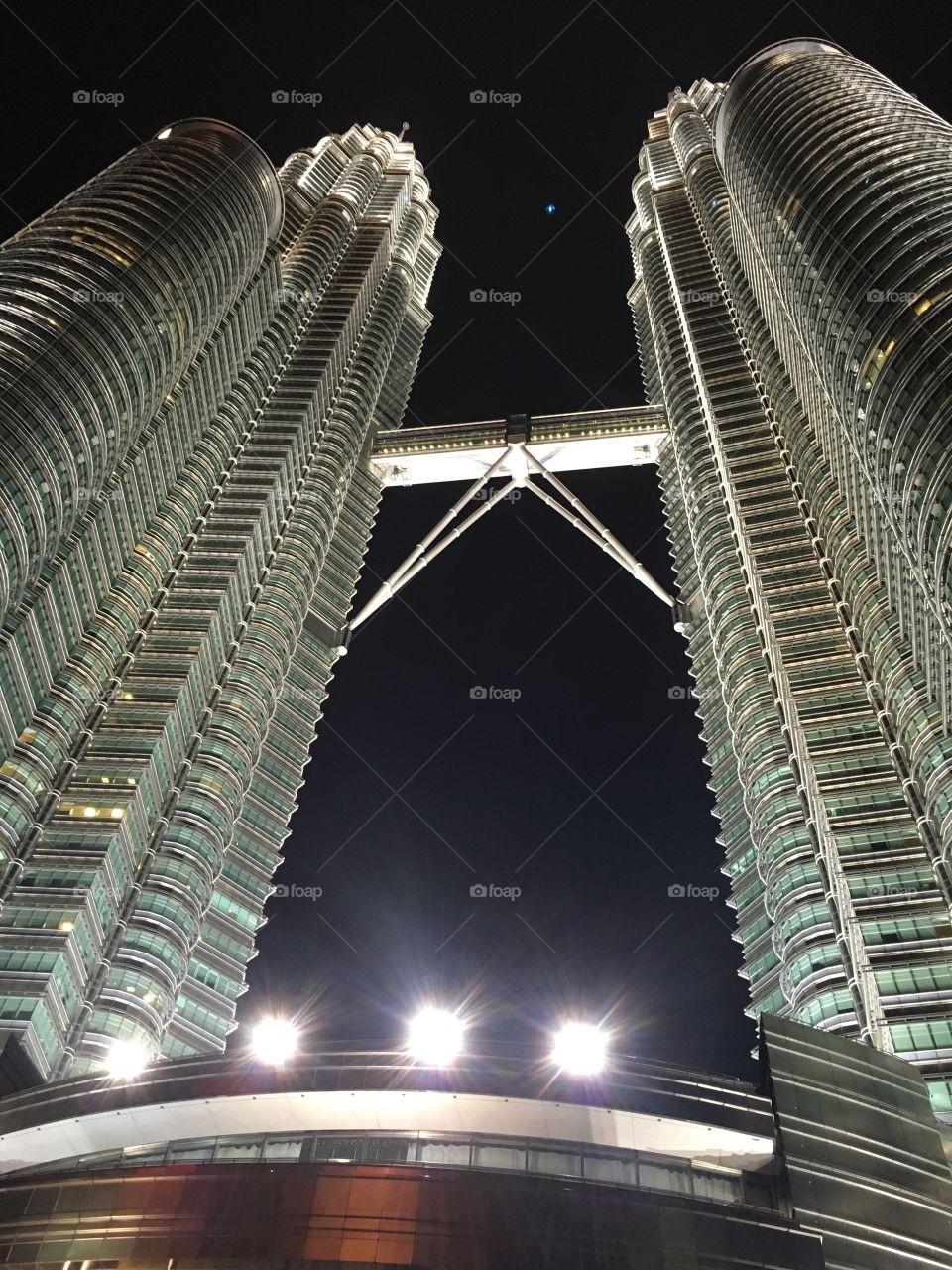 Petronas Twin Towers at night 