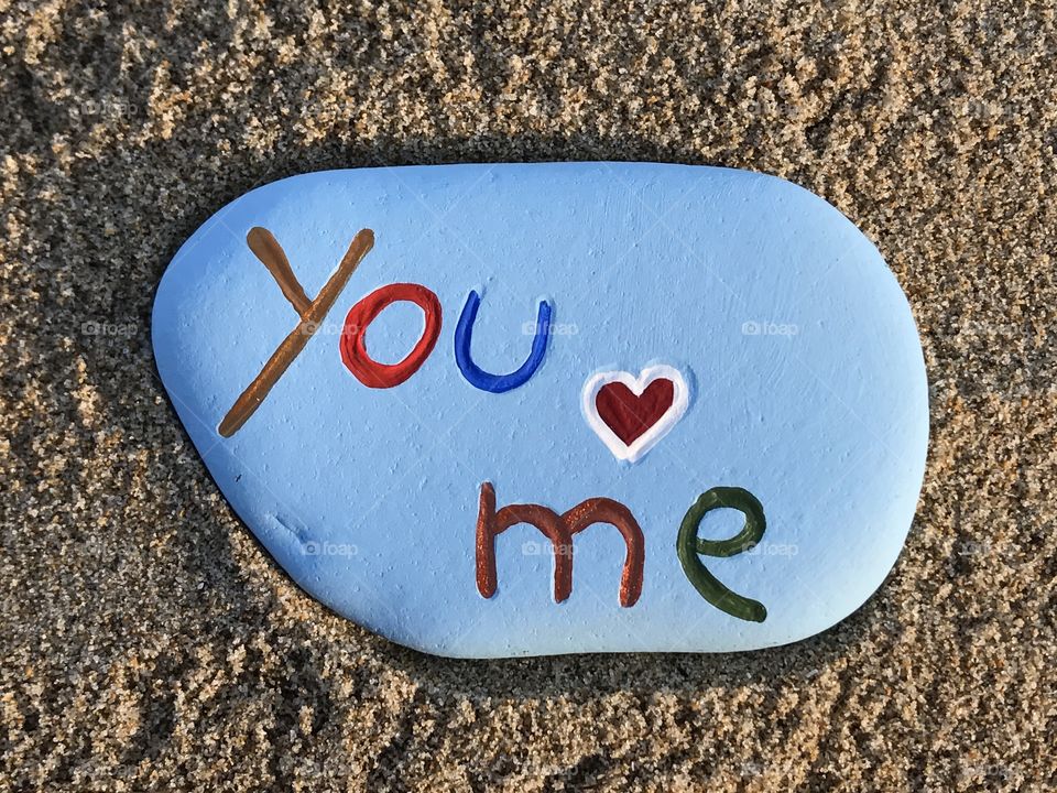 You and me on a stone 