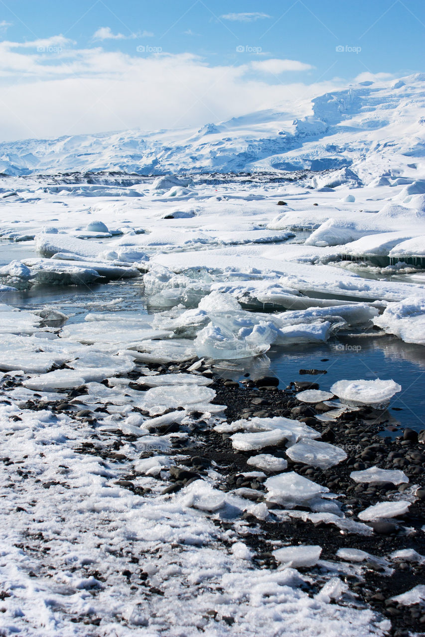 Frozen lake