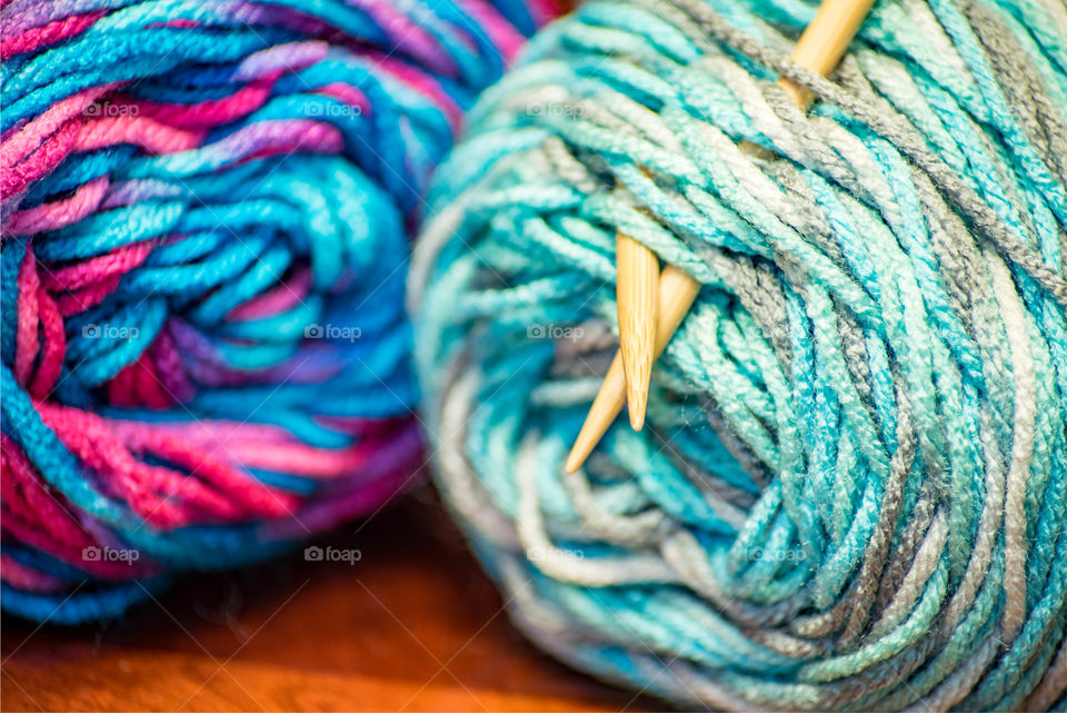 Extreme close-up of rolled wool