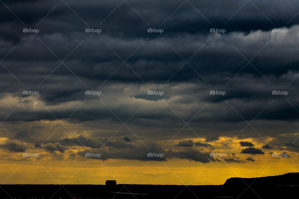 View of stormy weather