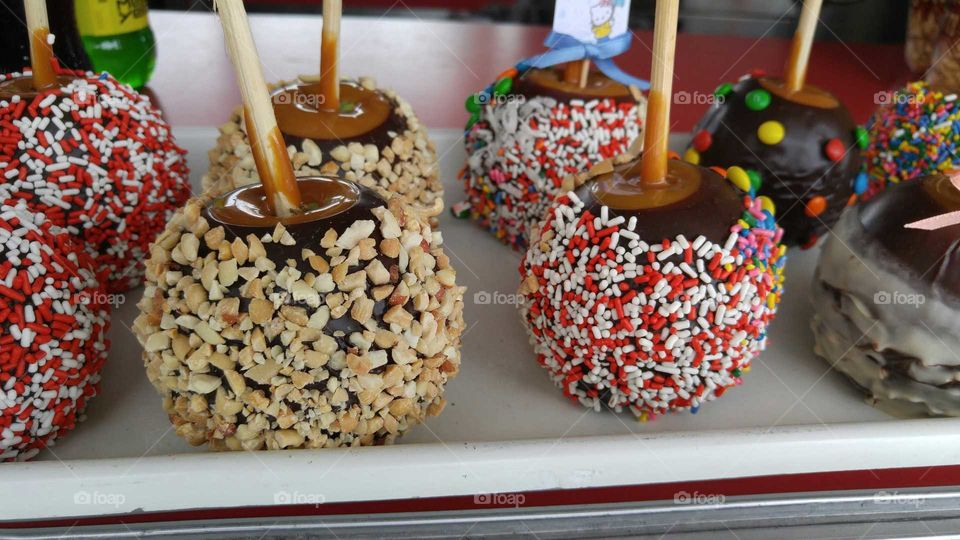 Decorated candy apples