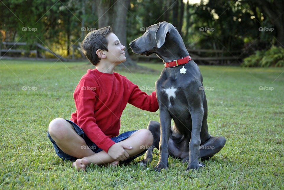 A boy and his dog