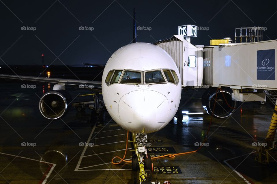 Rainy night at the gate