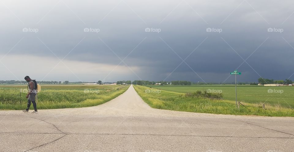 Iowa summer storm rolling in