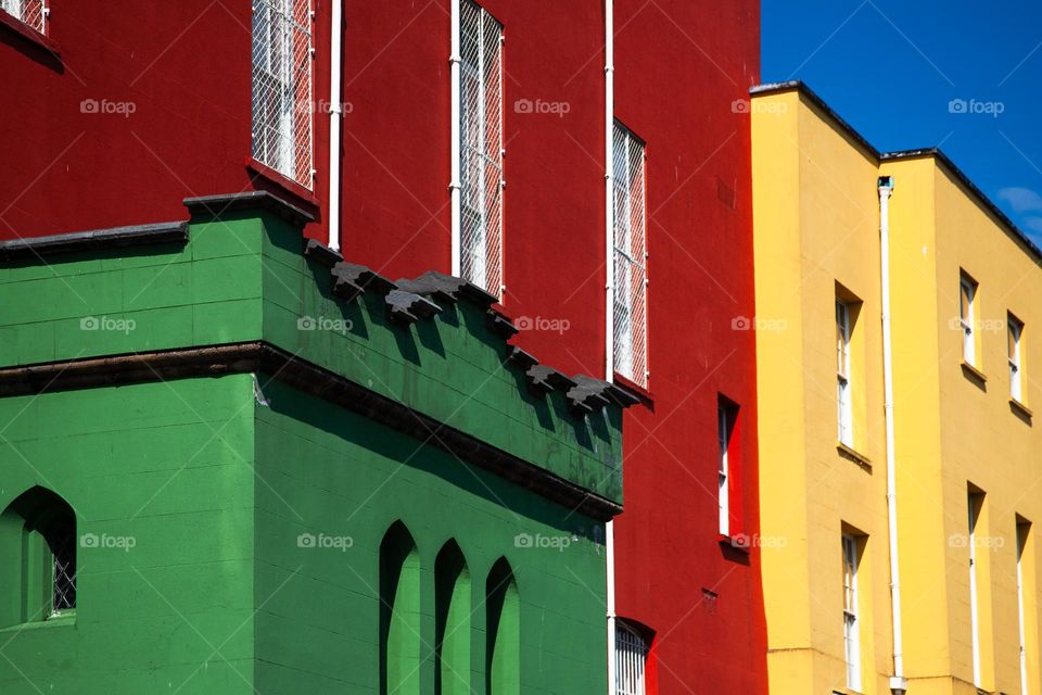 Vibrant colored buildings 