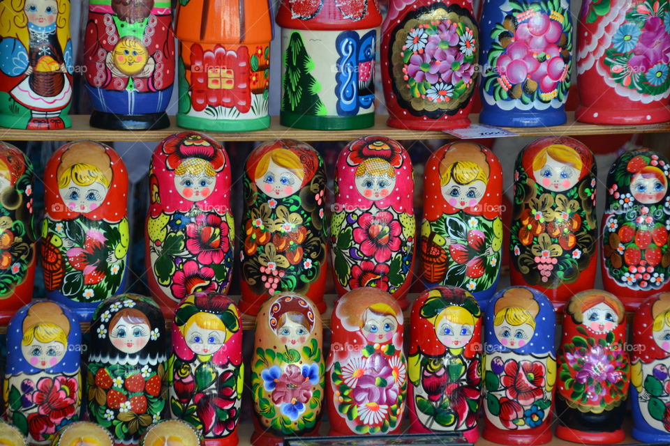 Matryoshka toys. Russian souvenir