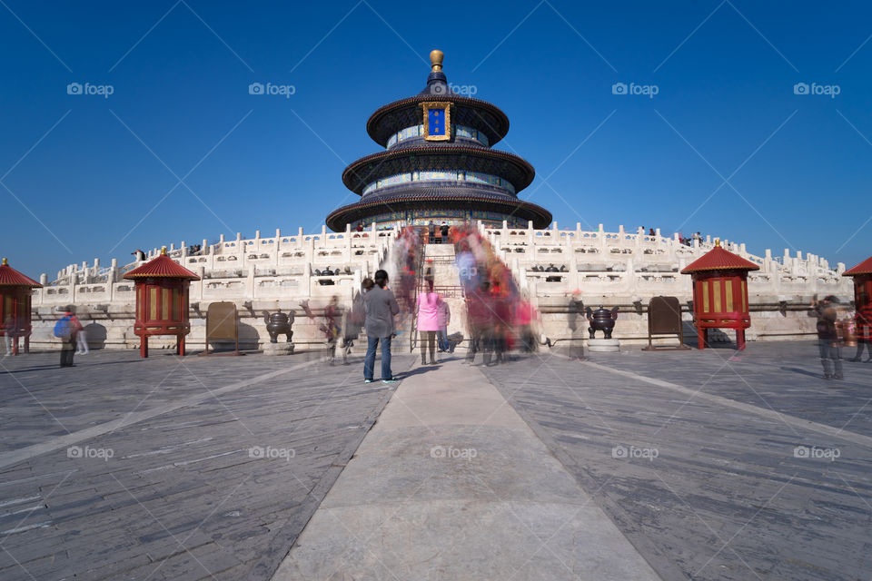 temple of heaven 天坛 ，Beautiful park dominated by Taoist temples where the Emperor used to pray for good harvest.