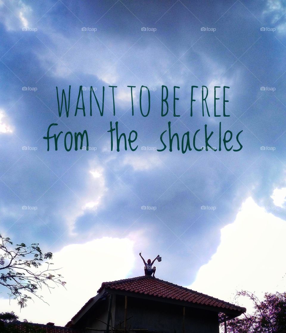 The person above is precarious