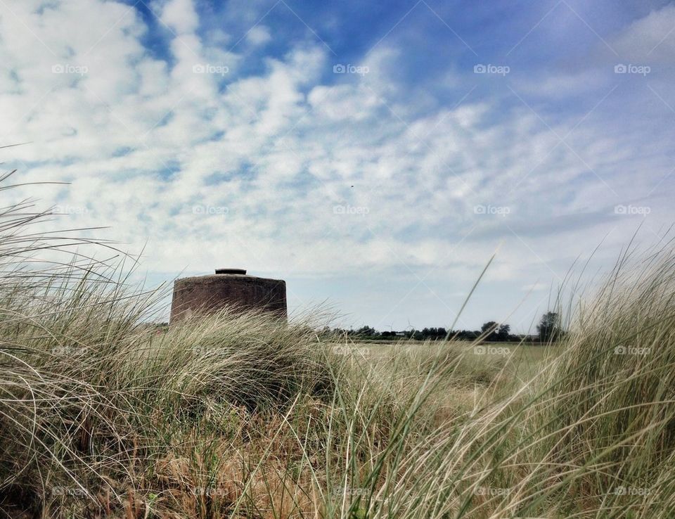 sky grass clouds sand by mrgrambo