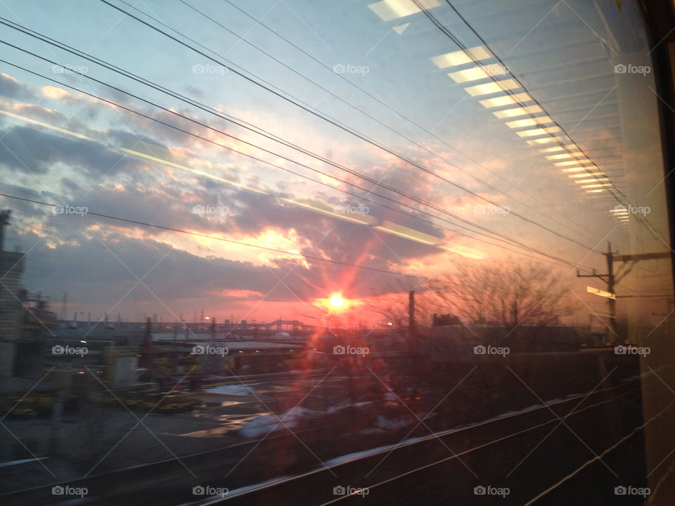 Newark sunset - Feb 2013