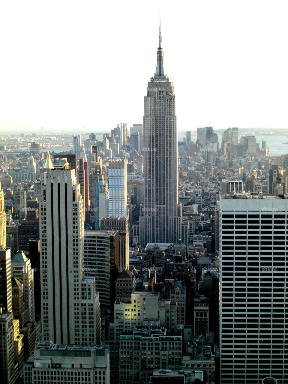 New york city Empire State Building  from building top