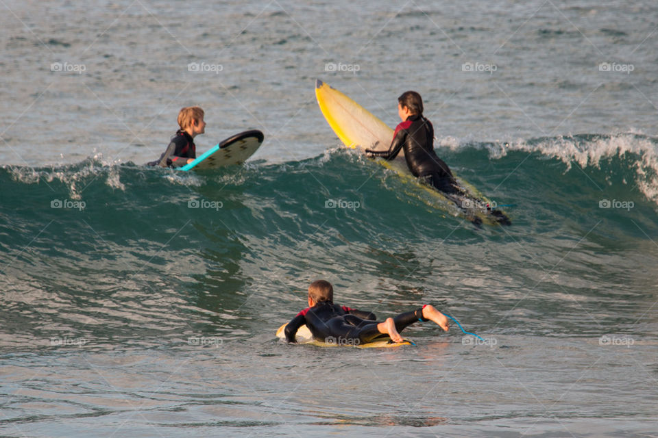 Children surfing 