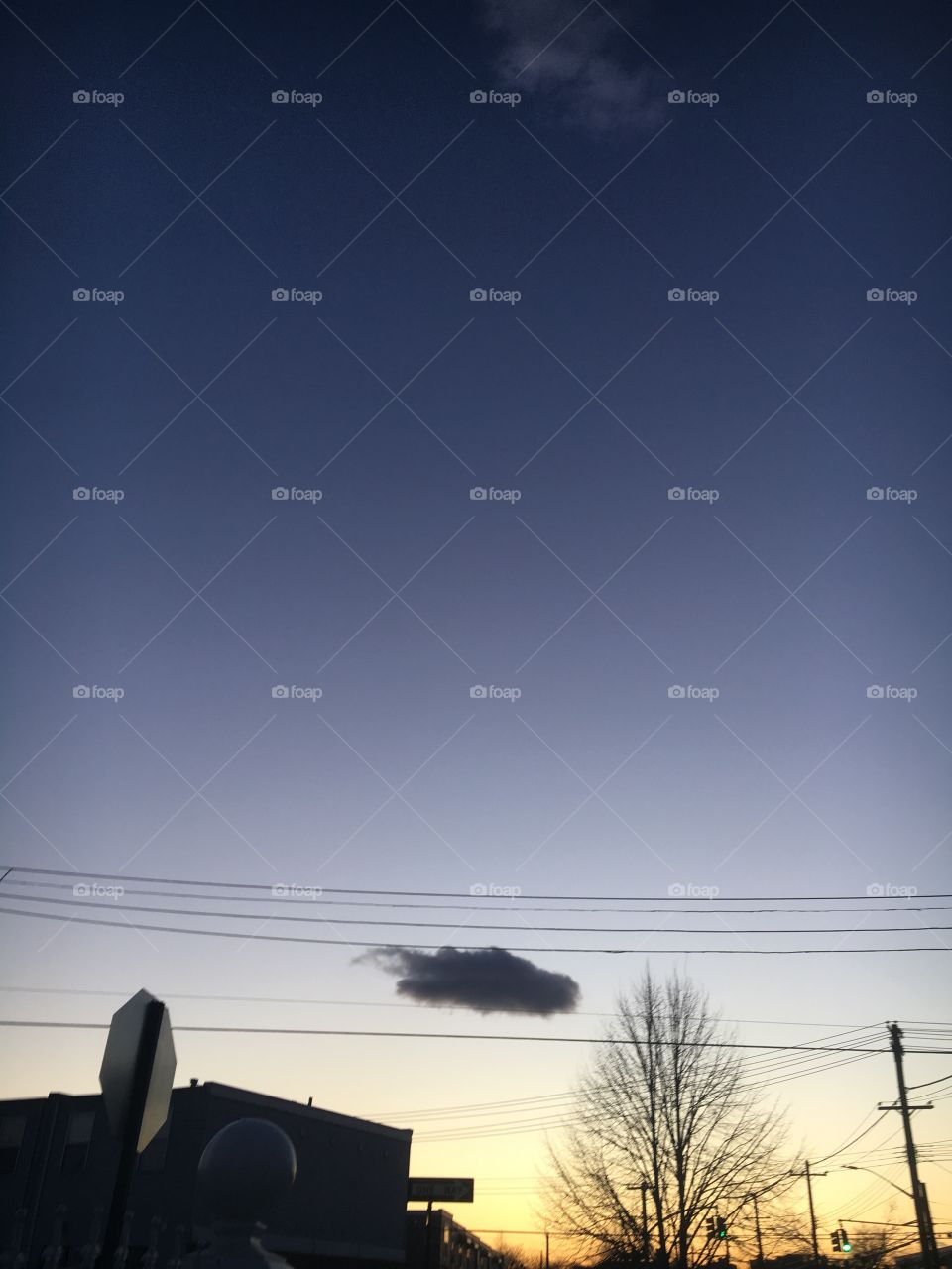 Single Dark Cloud In the City