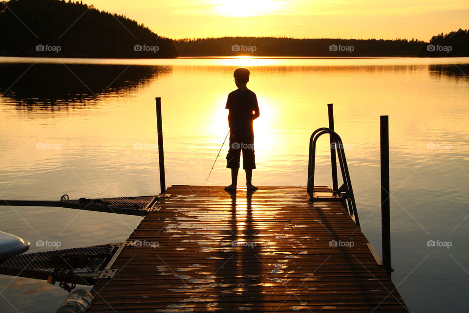 sweden alone summer sunset by sethson