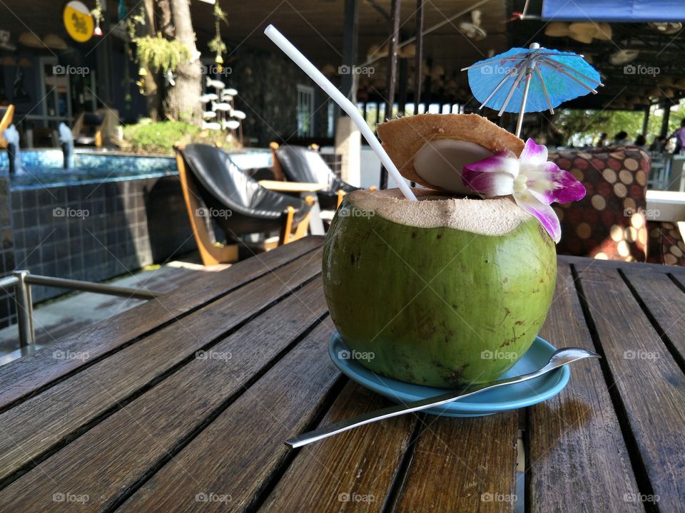 coconut juice relax summer