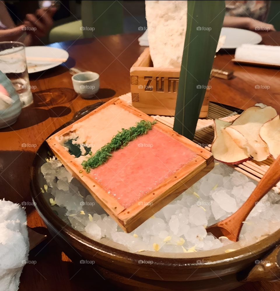 box of tuna on ice omakasea