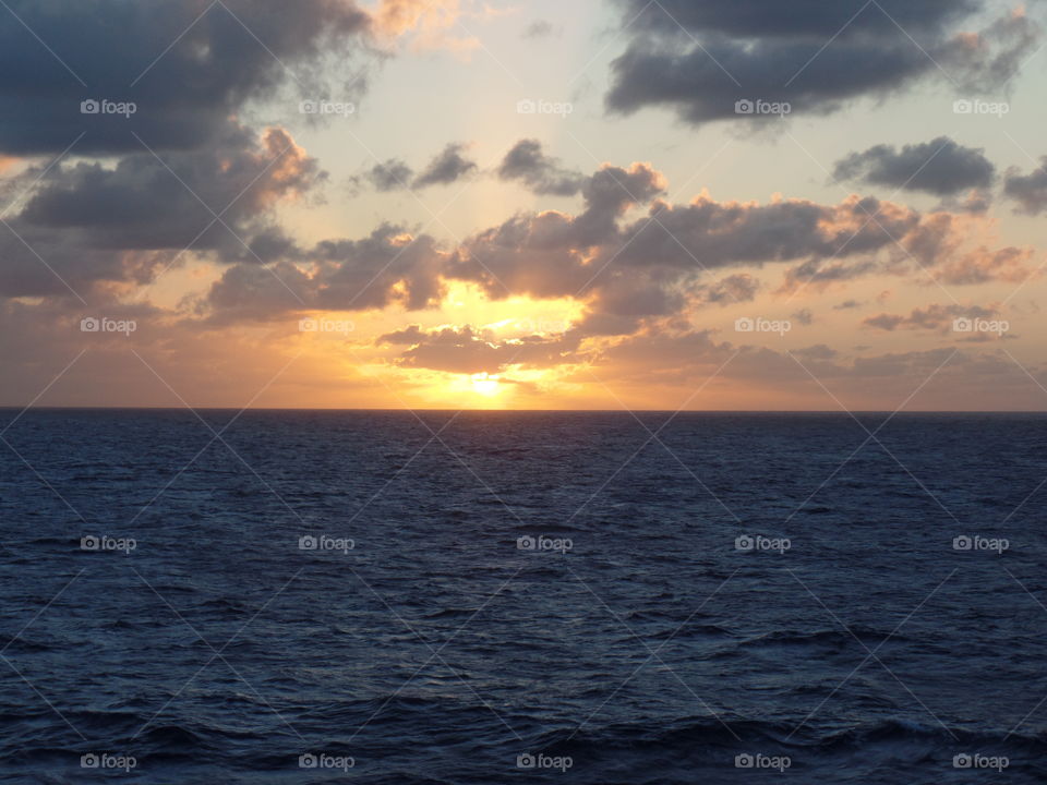 Sunset, Water, Sea, Ocean, Sun