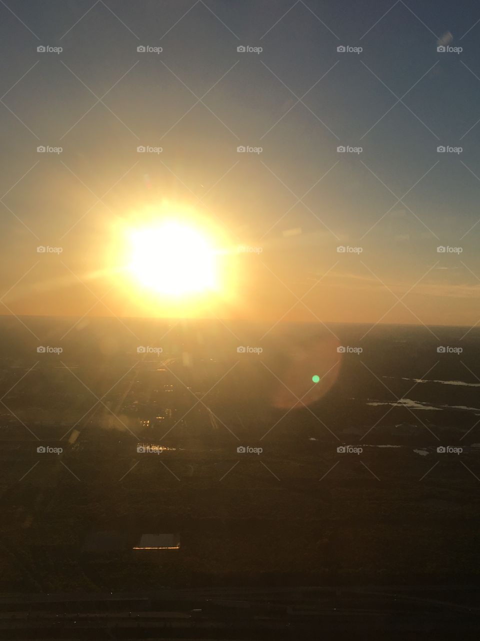 Sunset on a flight 