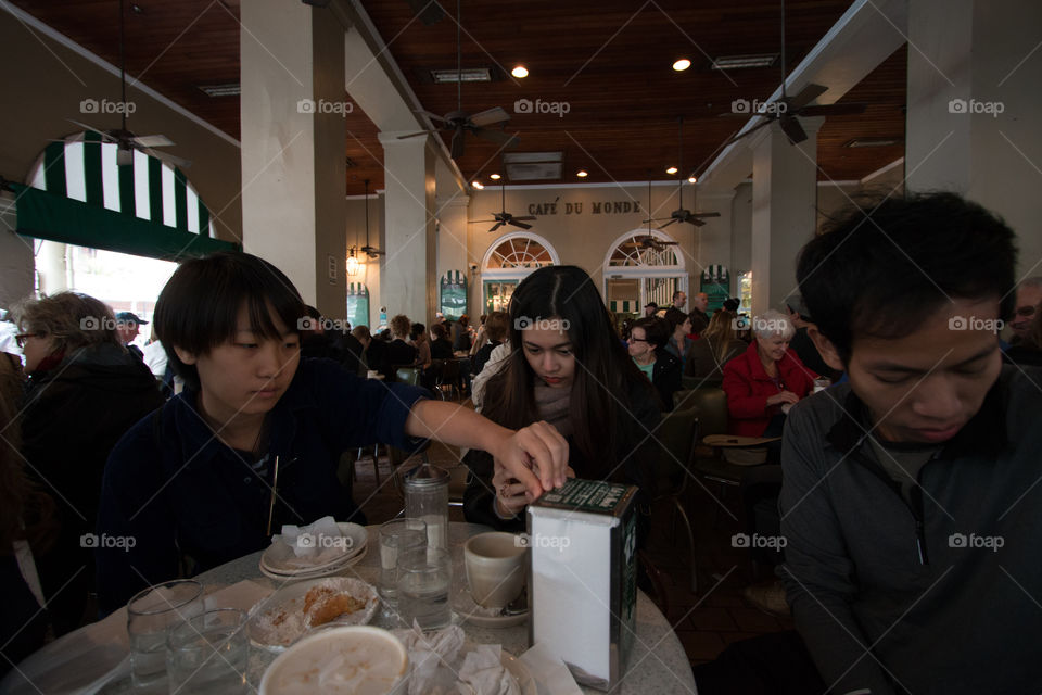 Girl at cafe