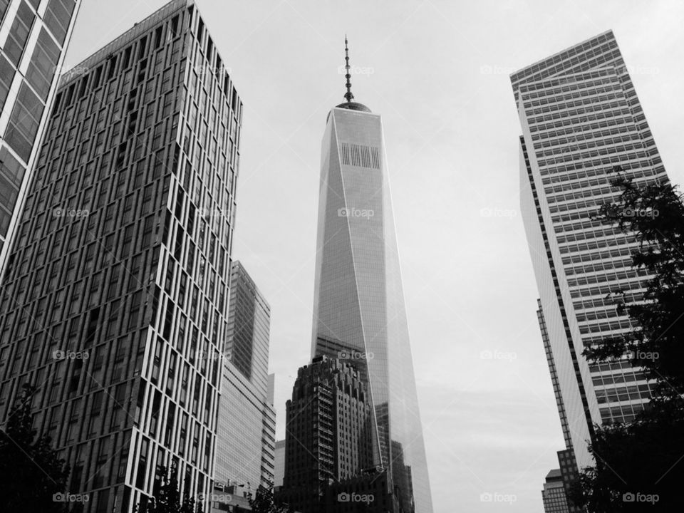 Low angle view of new york buildings