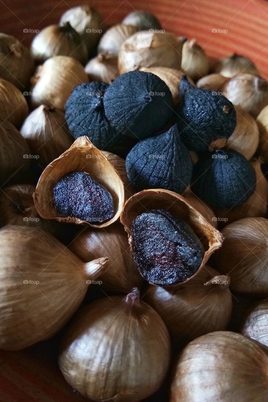 single black garlic good herbal food for health