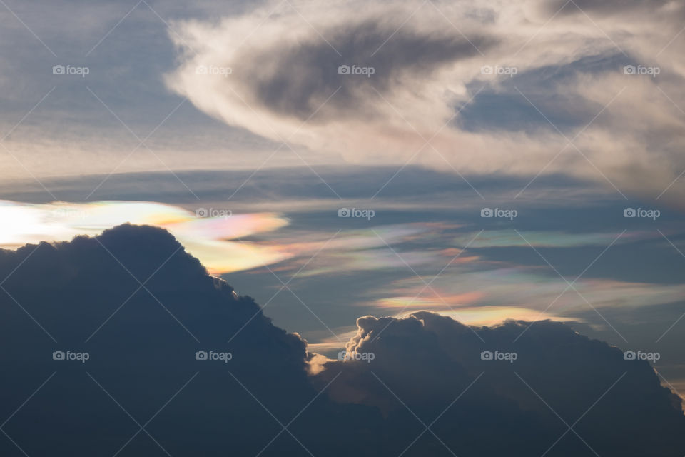 Beautiful scattering of light on the sky in Bangkok Thailand