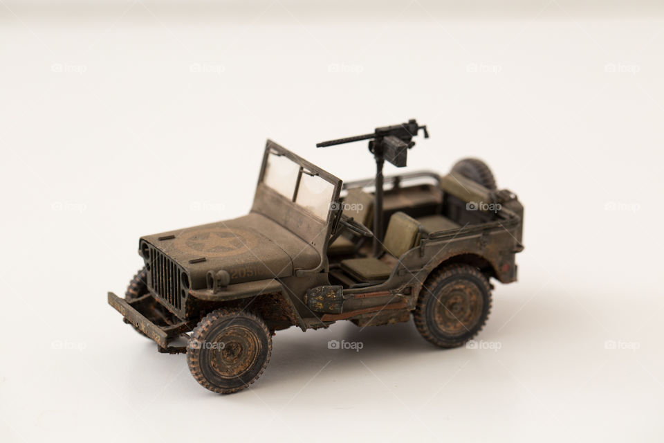 product jeep world war model on pure white background