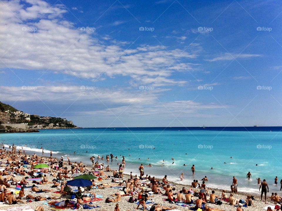 Crowded beach