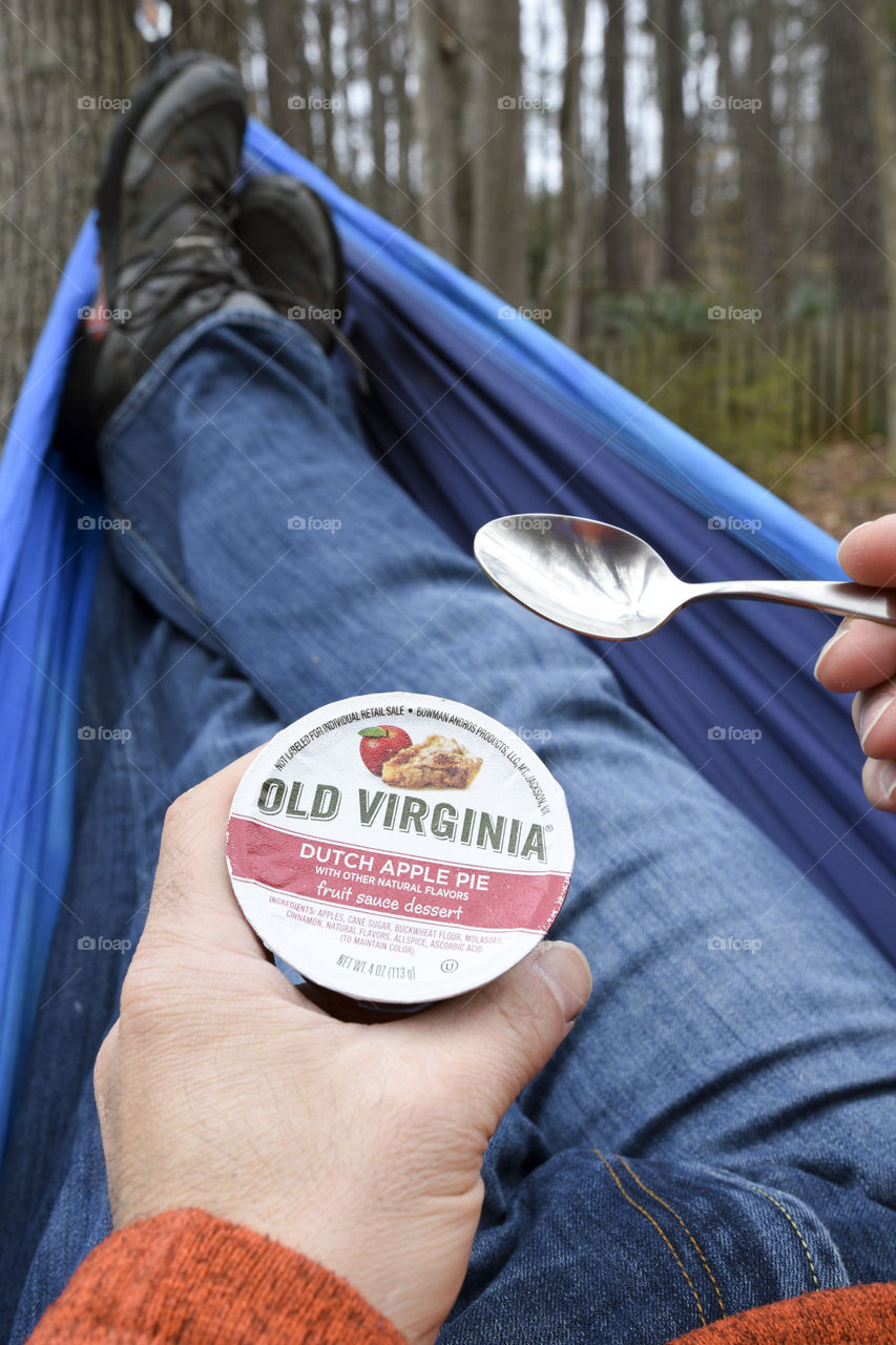 Relaxing Outdoors in the Hammock with an Old Virginia Snack