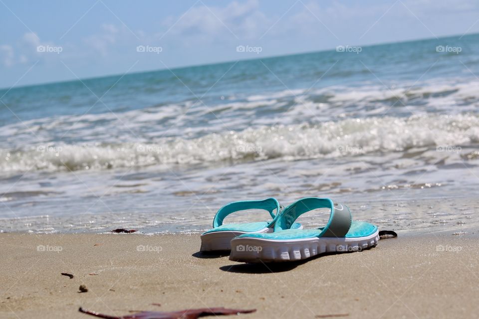 Sandals on the beach 