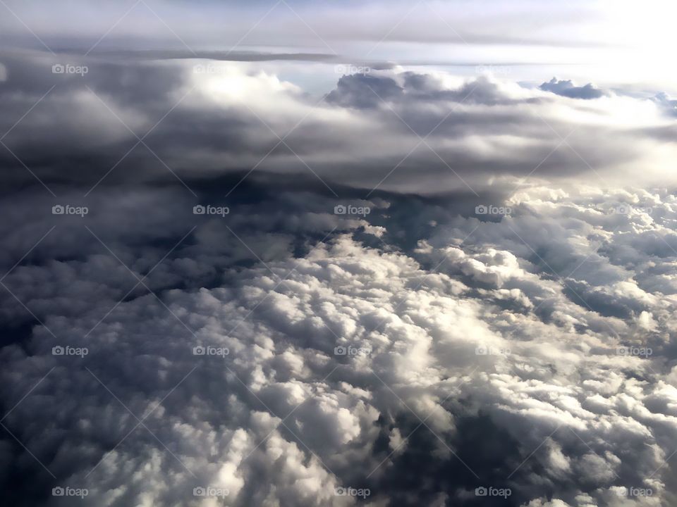 Aerial view of storm clouds 