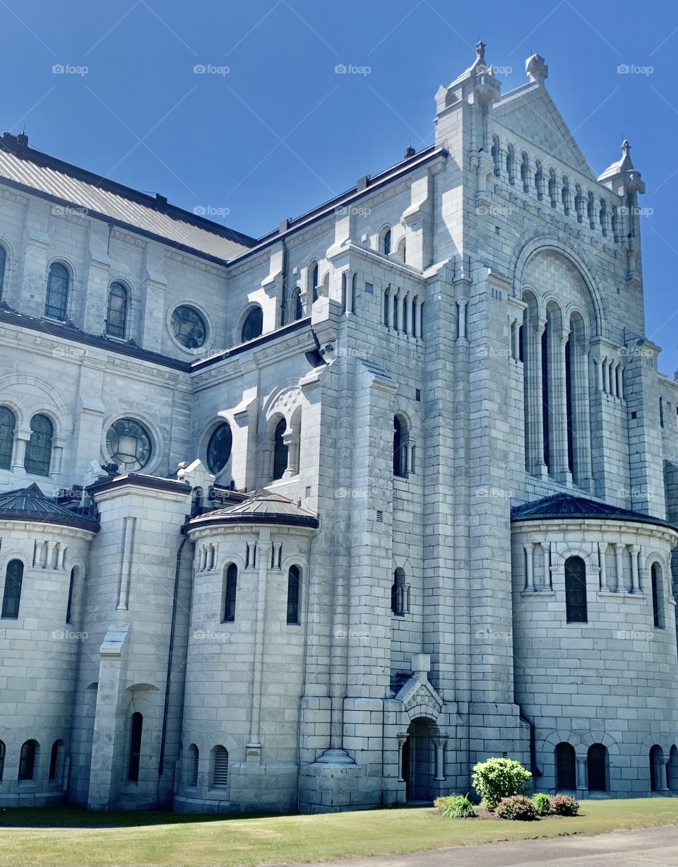 Side view of St. Anne's Basilica, wonderful architecture