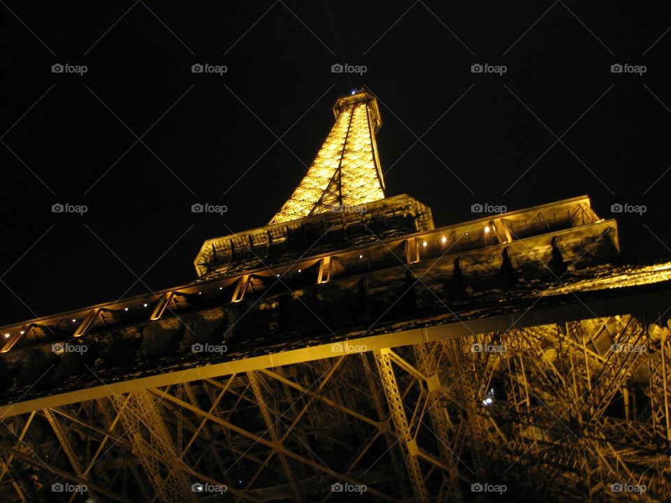 Eiffel Tower from below. Eiffel Tower