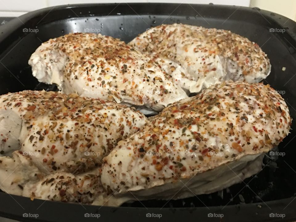 What's cooking? Steamed chicken breasts