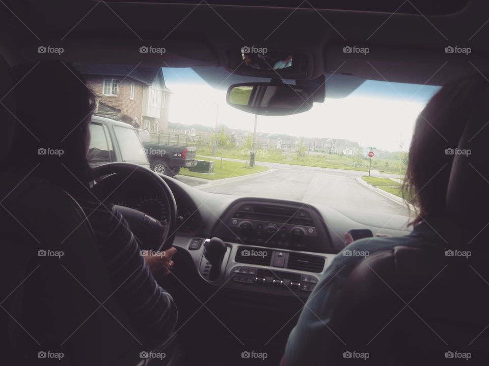 Driving home in a van