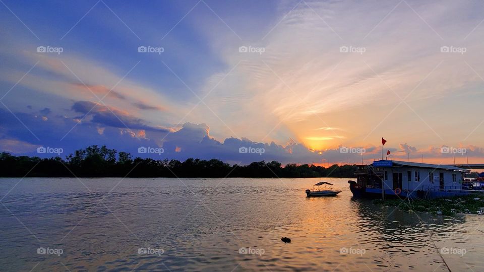 Sunset in Ho Chi Minh city