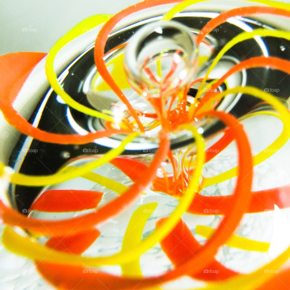 Abstract spiral of paper weight with different filter