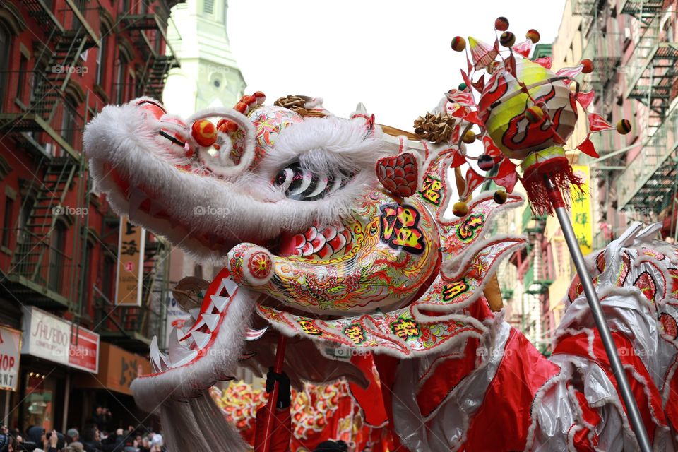 Chinese New Years celebration in New York City . Year of the pig . 