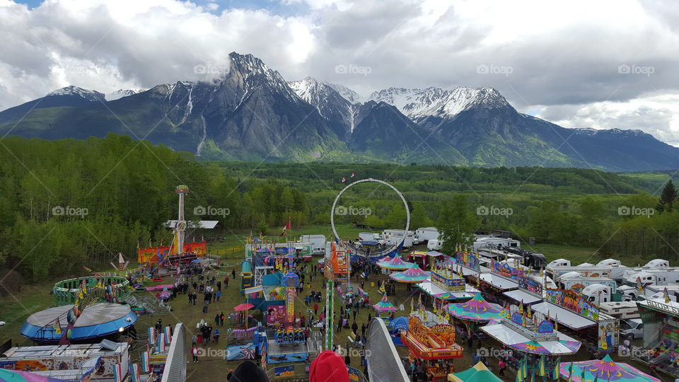Hazelton, BC summer fair pocture taken from the top of the ferris wheel.
