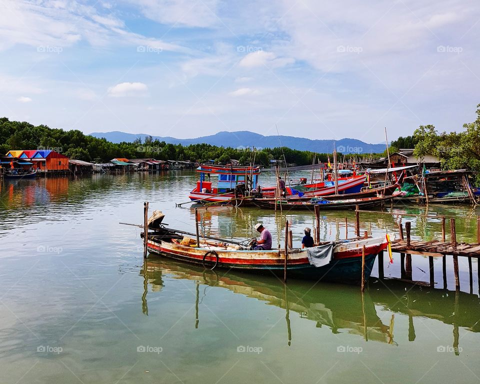 Scenic view of river against sky