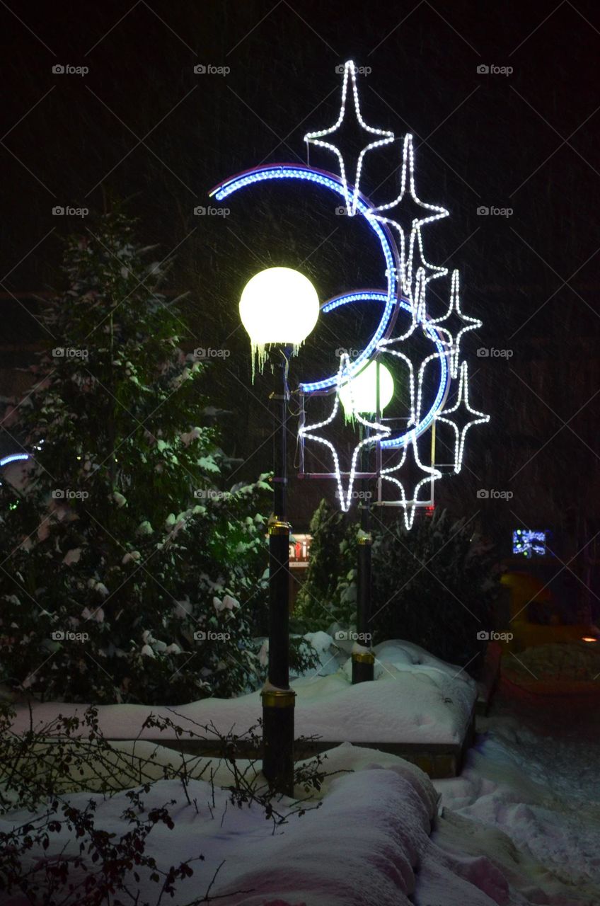 Winter new year light