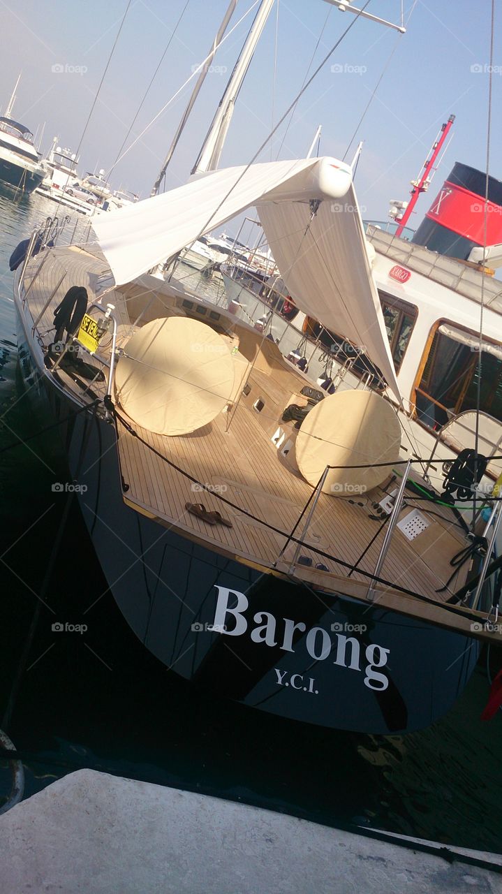 wooden boat. big and beautiful