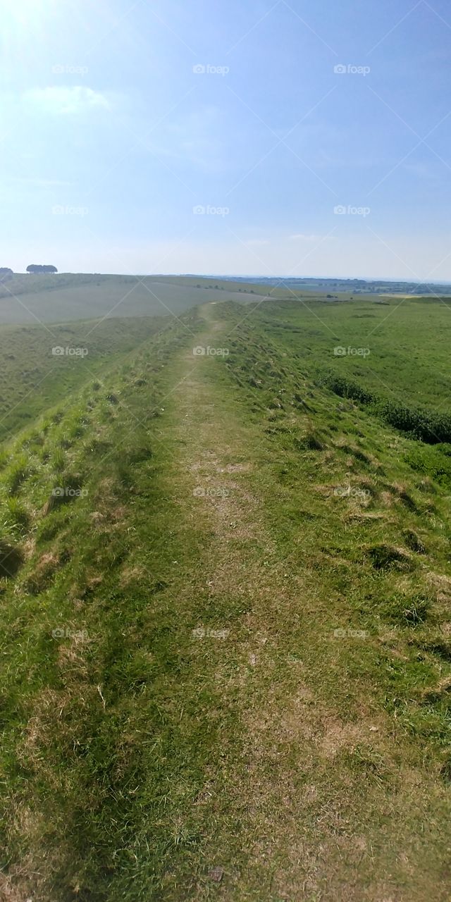 prehistoric earth work on a summers day, history outside