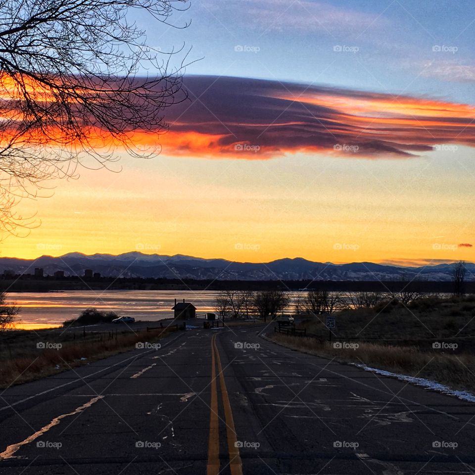 Wintertime Sunset Drive