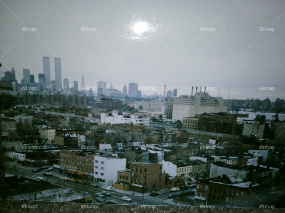 Late 80's view of Manhattan from Brooklyn