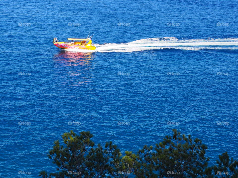 boat sailing on the sea