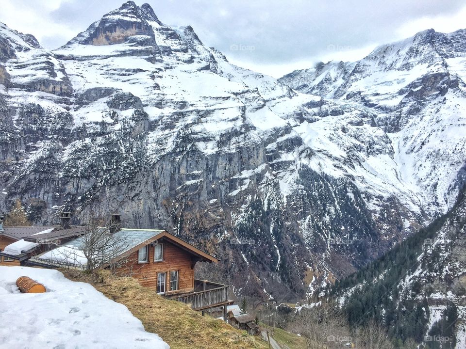 Snowy Swiss Valley