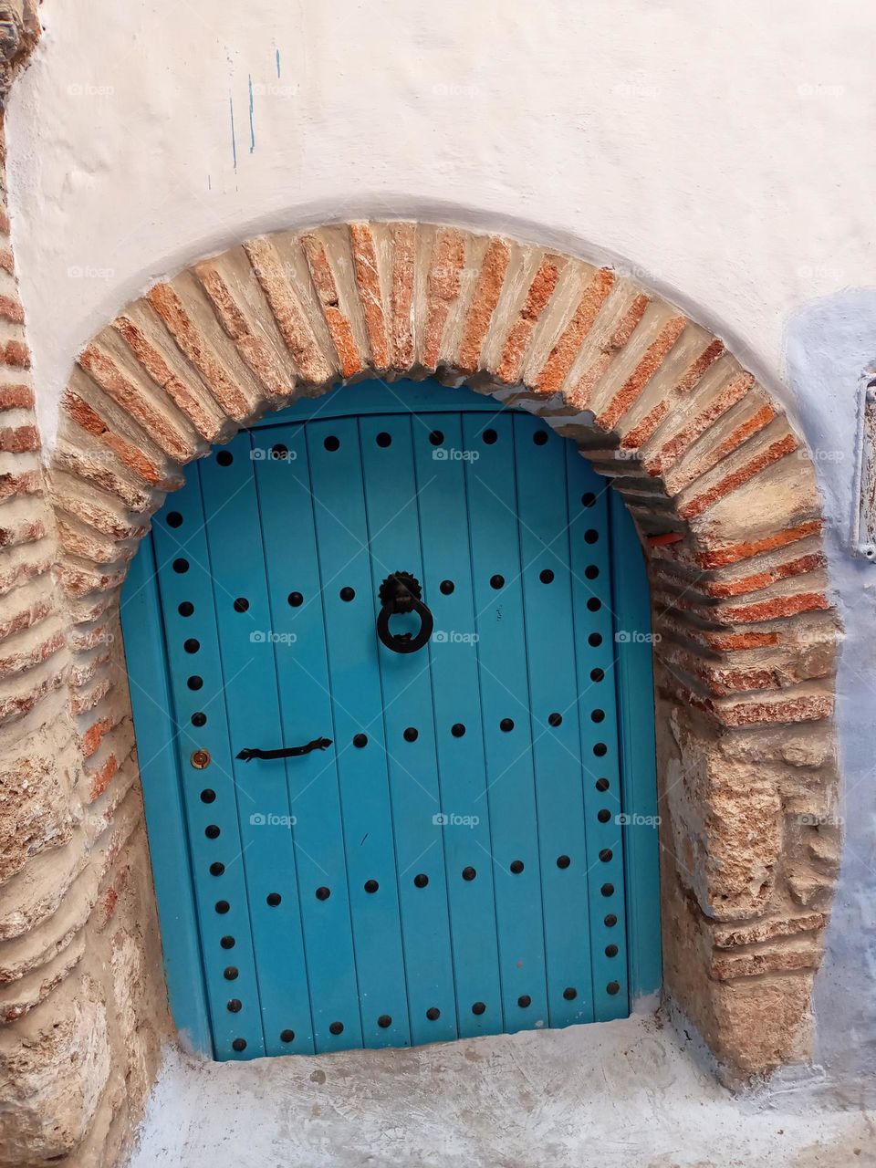 Old doors in chefchaouen city of morocco