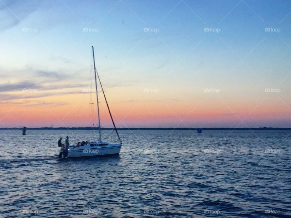 Sailing into the sunset